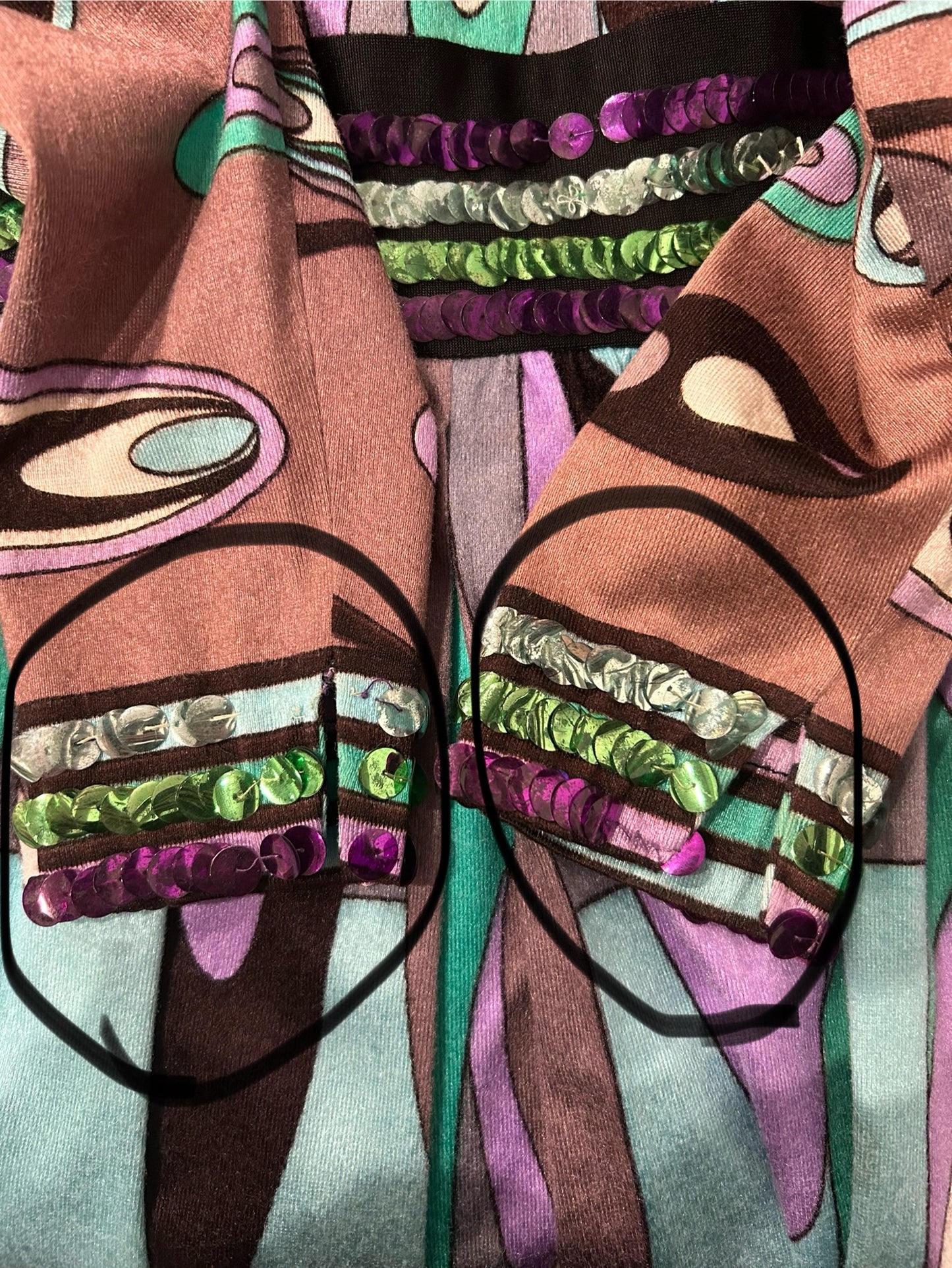 70s Saks Fifth Ave Psychedelic Palazzo Jumpsuit