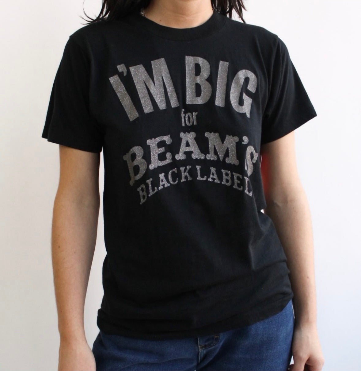 80s Single Stich I'm Big for Beam's Black Label Tee