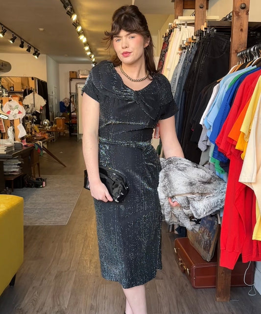 60s Lurex Wiggle Dress