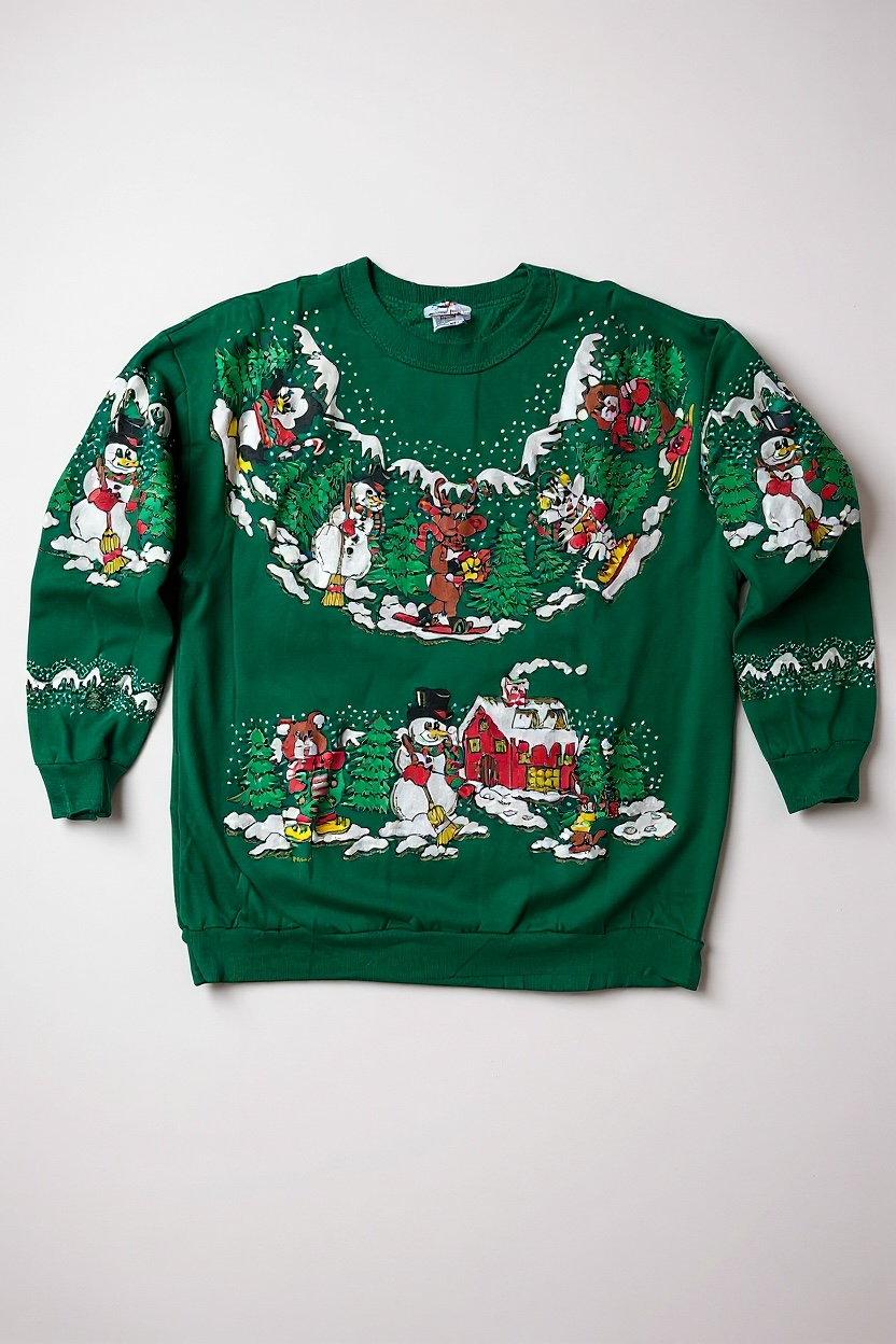 90s Puffy Cartoon Christmas Sweatshirt
