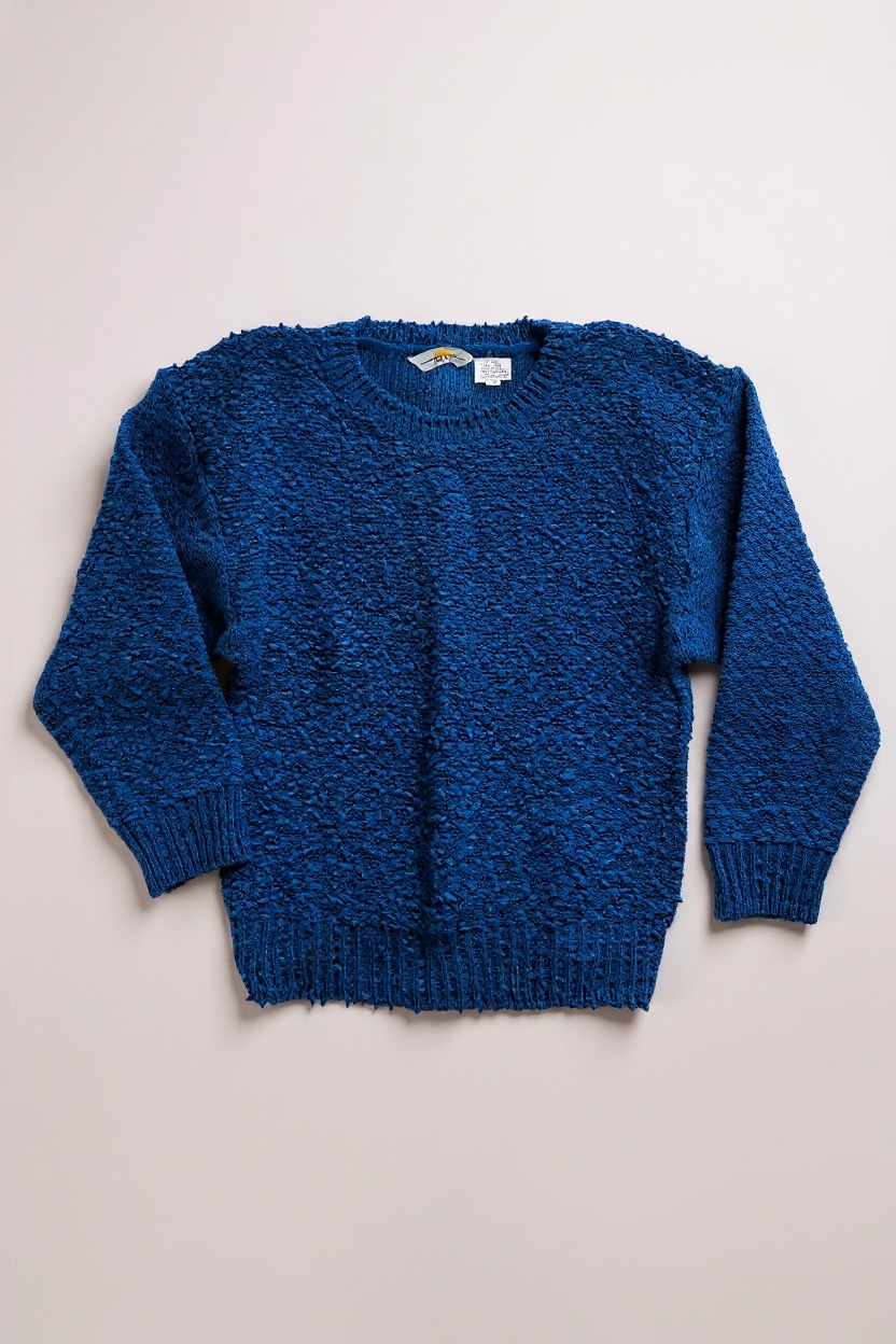 80s Nubby Blue Sweater