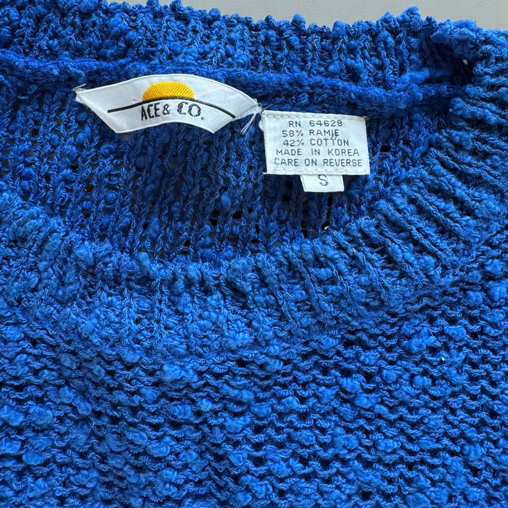 80s Nubby Blue Sweater