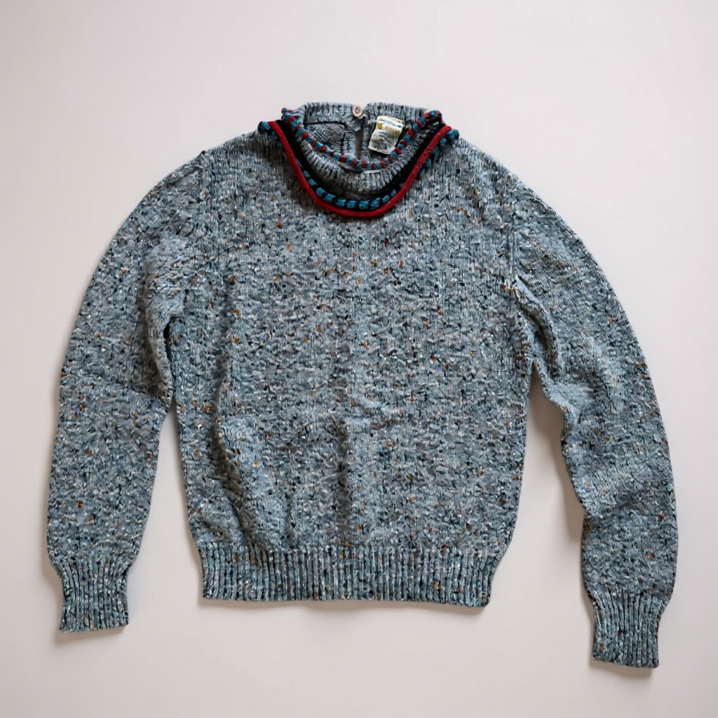 80s Chenille Rope Collar Sweater
