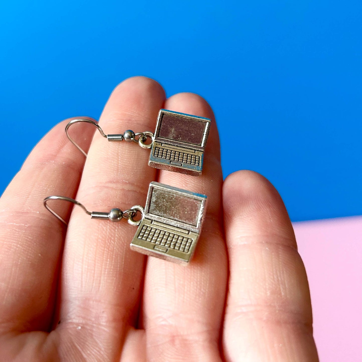 Silver Computer Earrings