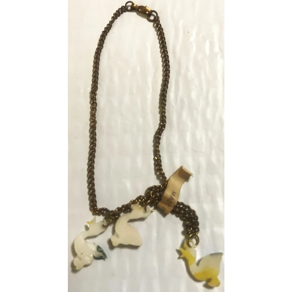 50s Deadstock Adorable Duck Choker Necklace