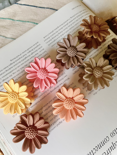 Small Sunflower Hair Claw Clips
