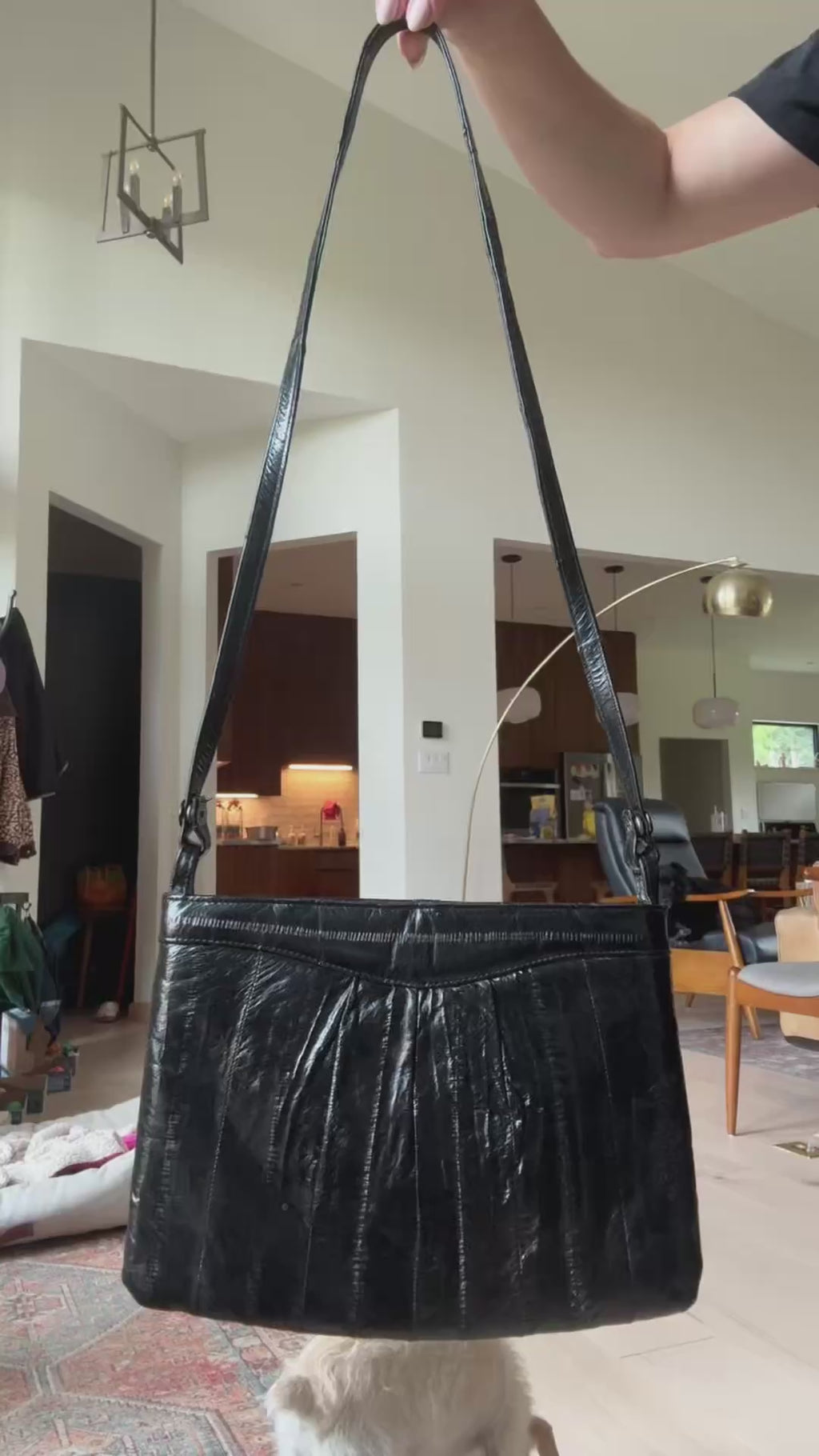 80s Genuine Eel Skin Shoulder Bag