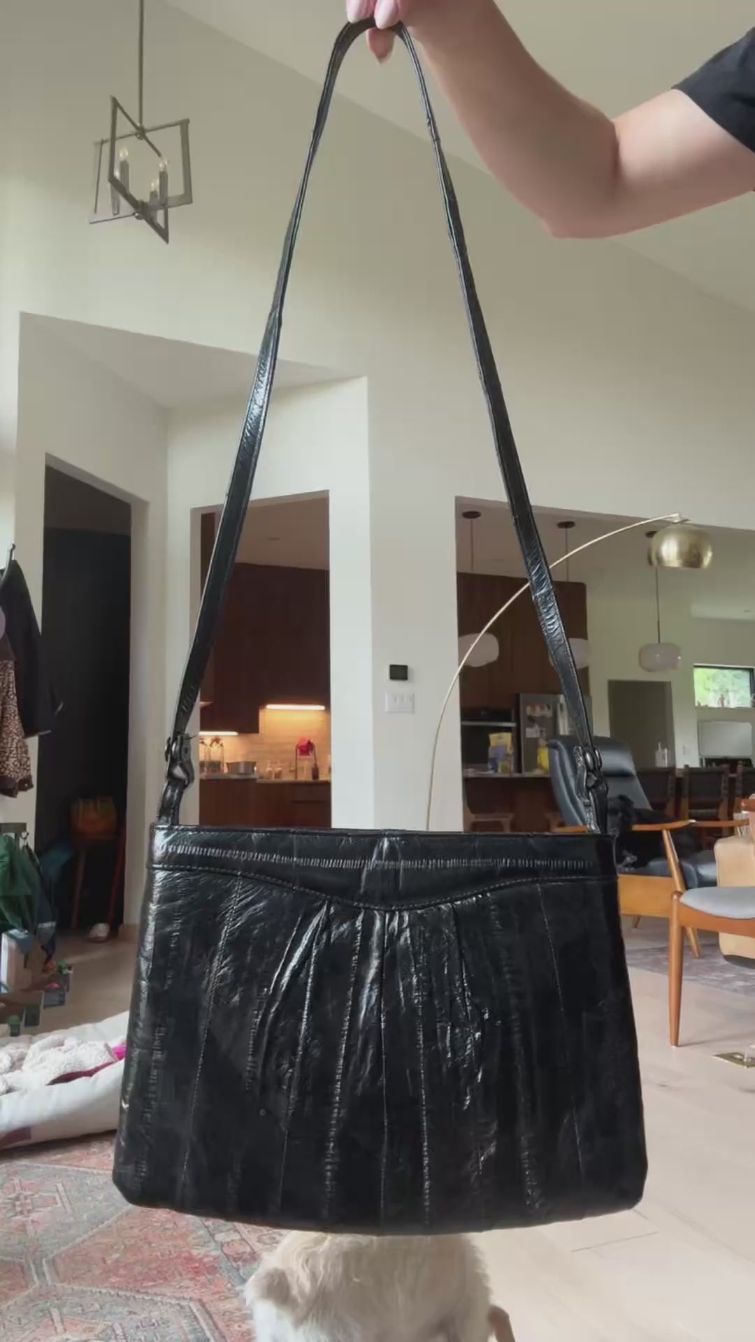 80s Genuine Eel Skin Shoulder Bag