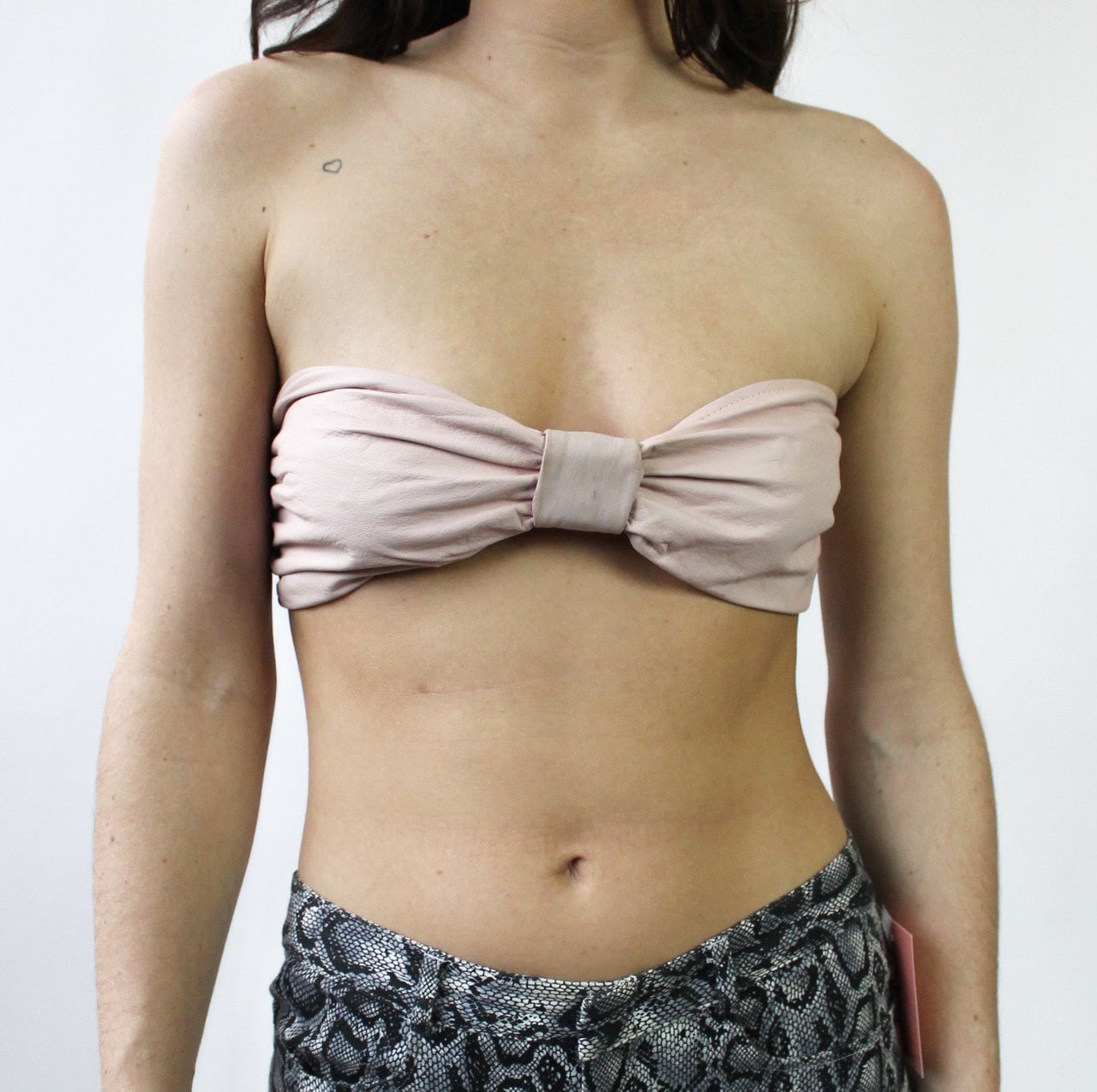 90s Ballerina Pink Leather Bandeau