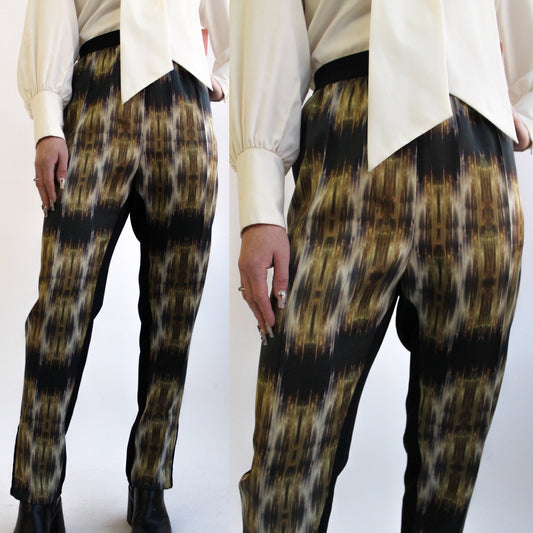 Y2K Celine Digital Print Elastic Waist Trouser