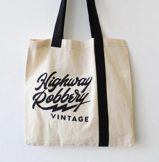 HRV Black Stripe Logo Tote