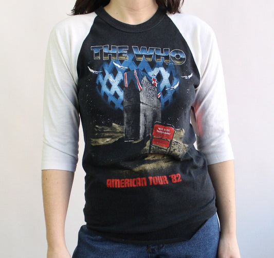 80s The Who American Tour 82 Raglan Band Tee