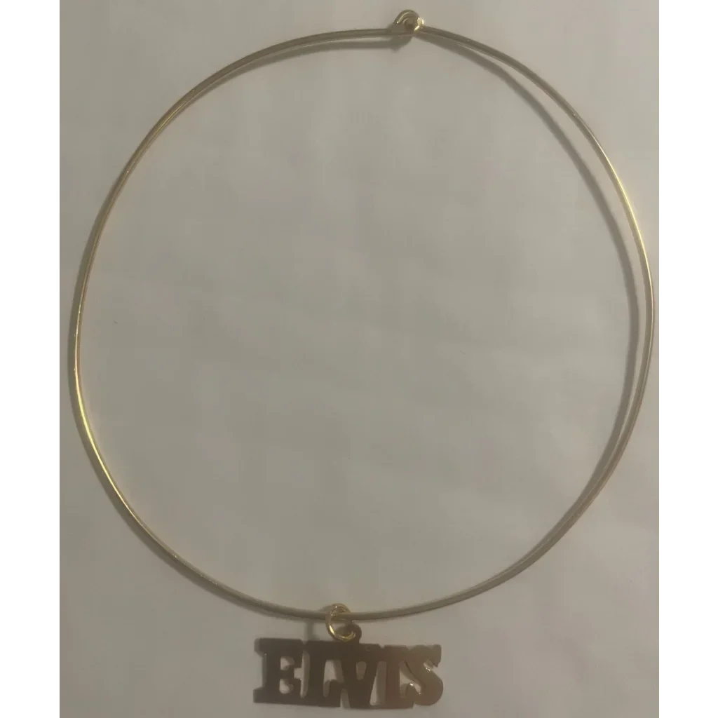 70s Deadstock Gold Elvis Choker Necklace