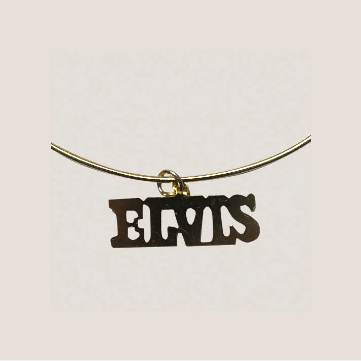 70s Deadstock Gold Elvis Choker Necklace