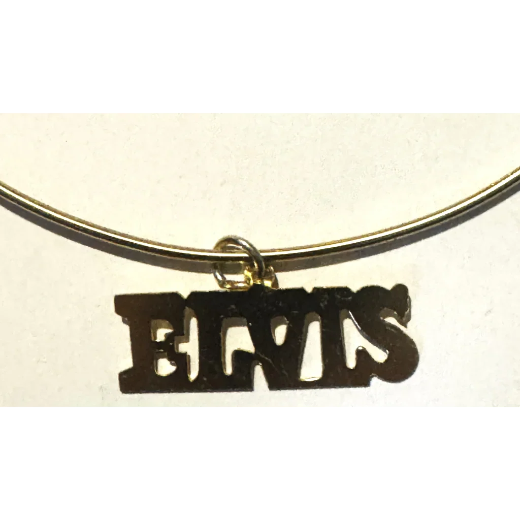 70s Deadstock Gold Elvis Choker Necklace